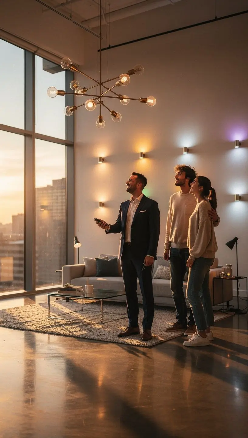 Natural light illuminating various interior design setups